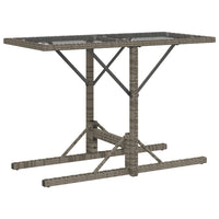 Thumbnail for 3-tlg. Bistro-Set mit Kissen Grau Poly Rattan