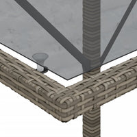 Thumbnail for 3-tlg. Bistro-Set mit Kissen Grau Poly Rattan