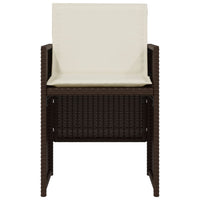Thumbnail for 3-tlg. Bistro-Set mit Kissen Braun Poly Rattan