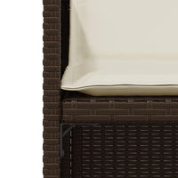 Thumbnail for 3-tlg. Bistro-Set mit Kissen Braun Poly Rattan