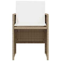 Thumbnail for 3-tlg. Bistro-Set mit Kissen Beige Poly Rattan