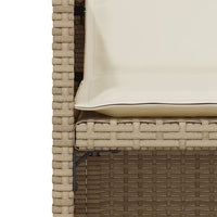 Thumbnail for 3-tlg. Bistro-Set mit Kissen Beige Poly Rattan