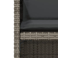 Thumbnail for 3-tlg. Bistro-Set mit Kissen Grau Poly Rattan