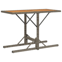 Thumbnail for 3-tlg. Bistro-Set mit Kissen Grau Poly Rattan