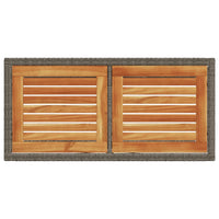 Thumbnail for 3-tlg. Bistro-Set mit Kissen Grau Poly Rattan