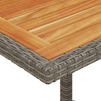 Thumbnail for 3-tlg. Bistro-Set mit Kissen Grau Poly Rattan