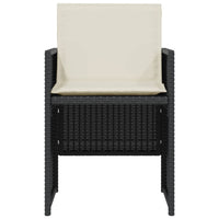 Thumbnail for 3-tlg. Bistro-Set mit Kissen Schwarz Poly Rattan