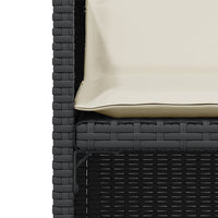 Thumbnail for 3-tlg. Bistro-Set mit Kissen Schwarz Poly Rattan