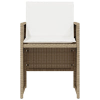 Thumbnail for 3-tlg. Bistro-Set mit Kissen Beige Poly Rattan