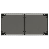 Thumbnail for Gartentisch mit Glasplatte Schwarz 115x54x74 cm Poly Rattan