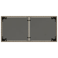 Thumbnail for Gartentisch mit Glasplatte Grau 115x54x74 cm Poly Rattan