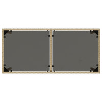 Thumbnail for Gartentisch mit Glasplatte Beige 115x54x74 cm Poly Rattan