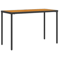 Thumbnail for Gartentisch mit Akazienholz-Platte 115x54x74 cm Poly Rattan