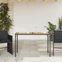 Thumbnail for Gartentisch mit Akazienholz-Platte 115x54x74 cm Poly Rattan