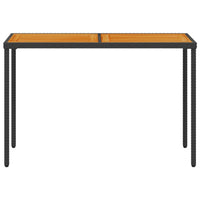 Thumbnail for Gartentisch mit Akazienholz-Platte 115x54x74 cm Poly Rattan