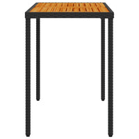 Thumbnail for Gartentisch mit Akazienholz-Platte 115x54x74 cm Poly Rattan
