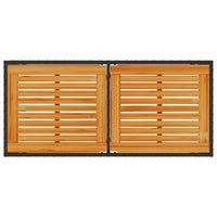 Thumbnail for Gartentisch mit Akazienholz-Platte 115x54x74 cm Poly Rattan