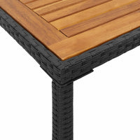 Thumbnail for Gartentisch mit Akazienholz-Platte 115x54x74 cm Poly Rattan