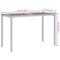Thumbnail for Gartentisch mit Akazienholz-Platte 115x54x74 cm Poly Rattan