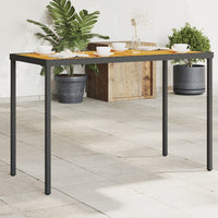 Thumbnail for Gartentisch mit Akazienholz-Platte 115x54x74 cm Poly Rattan