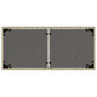 Thumbnail for Gartentisch mit Glasplatte Hellgrau 115x54x74 cm Poly Rattan