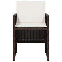 Thumbnail for 5-tlg. Garten-Essgruppe mit Kissen Braun Poly Rattan