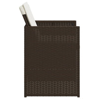 Thumbnail for 5-tlg. Garten-Essgruppe mit Kissen Braun Poly Rattan