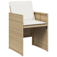 Thumbnail for 5-tlg. Garten-Essgruppe mit Kissen Beige Poly Rattan
