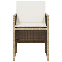 Thumbnail for 5-tlg. Garten-Essgruppe mit Kissen Beige Poly Rattan