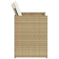 Thumbnail for 5-tlg. Garten-Essgruppe mit Kissen Beige Poly Rattan