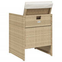 Thumbnail for 5-tlg. Garten-Essgruppe mit Kissen Beige Poly Rattan