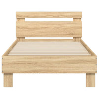 Thumbnail for Bettgestell ohne Matratze mit Kopfteil Sonoma-Eiche 90x200 cm