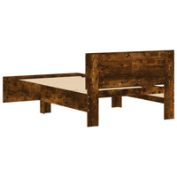 Thumbnail for Bettgestell mit Kopfteil Räuchereiche 100x200 cm Holzwerkstoff
