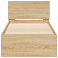 Thumbnail for Bettgestell ohne Matratze mit Kopfteil Sonoma-Eiche 75x190 cm