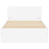 Thumbnail for Bettgestell mit Kopfteil und LED-Leuchten Weiß 100x200 cm