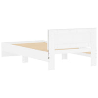 Thumbnail for Bettgestell mit Kopfteil und LED-Leuchten Weiß 100x200 cm