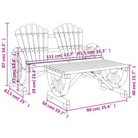 Thumbnail for 2-tlg. Garten-Lounge-Set Massivholz Tanne