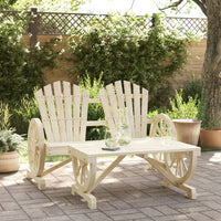 Thumbnail for 2-tlg. Garten-Lounge-Set Massivholz Tanne