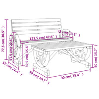 Thumbnail for 2-tlg. Garten-Lounge-Set Massivholz Tanne