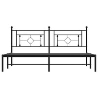 Thumbnail for Bettgestell mit Kopfteil Metall Schwarz 183x213 cm