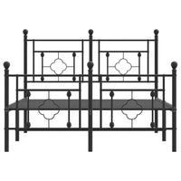 Thumbnail for Bettgestell mit Kopf- und Fußteil Metall Schwarz 120x200 cm