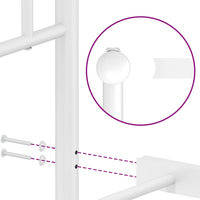 Thumbnail for Bettgestell mit Kopf- und Fußteil Metall Weiß 90x190 cm