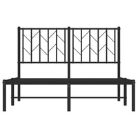 Thumbnail for Bettgestell mit Kopfteil Metall Schwarz 120x200 cm