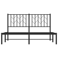 Thumbnail for Bettgestell mit Kopfteil Metall Schwarz 135x190 cm