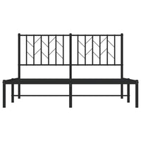 Thumbnail for Bettgestell mit Kopfteil Metall Schwarz 140x200 cm
