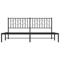 Thumbnail for Bettgestell mit Kopfteil Metall Schwarz 183x213 cm