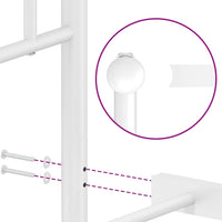 Thumbnail for Bettgestell mit Kopfteil Metall Weiß 80x200 cm