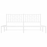 Thumbnail for Bettgestell mit Kopfteil Metall Weiß 183x213 cm