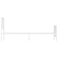 Thumbnail for Bettgestell mit Kopf- und Fußteil Metall Weiß 80x200 cm