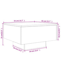 Thumbnail for Couchtisch Grau Sonoma 55x55x31 cm Holzwerkstoff